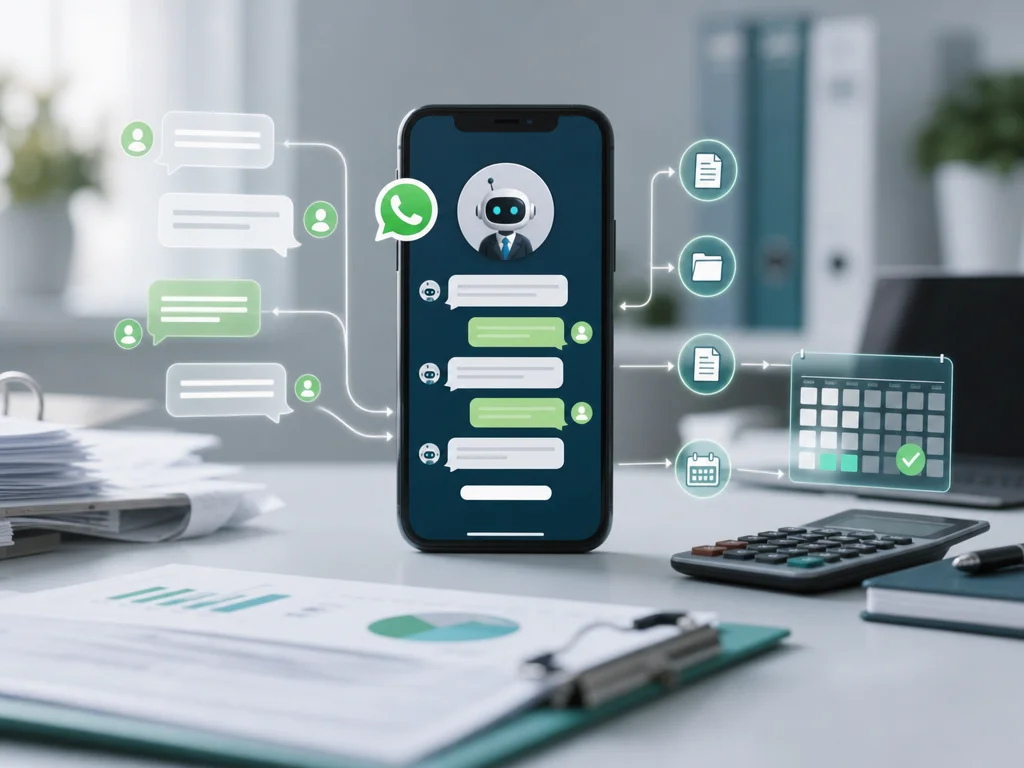 AI chatbot answering accounting questions and scheduling appointments on WhatsApp