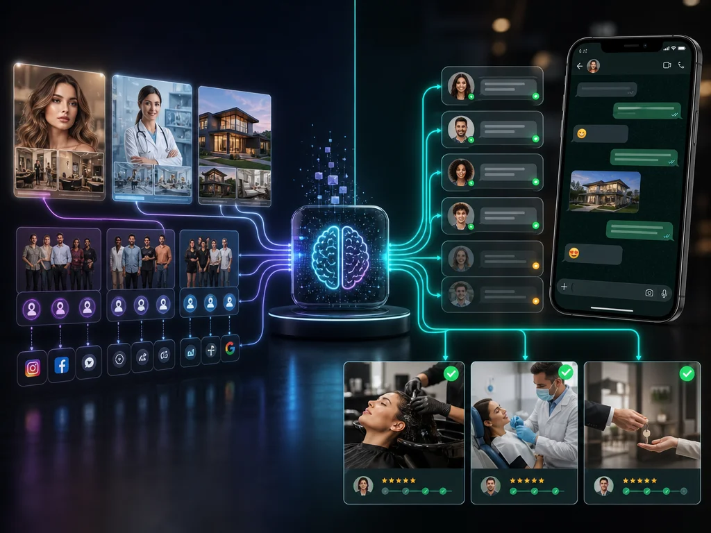 AI creates ads and qualifies leads through chat, turning visitors into real appointments for small businesses
