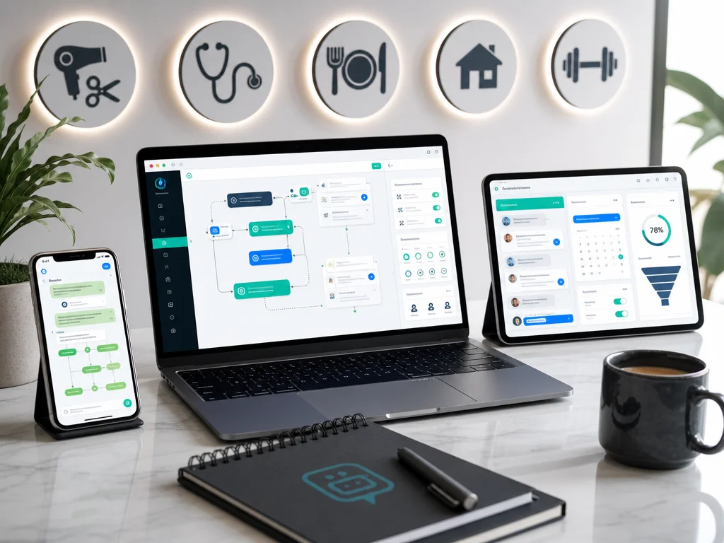 No-code AI dashboard with drag-and-drop automation tools for small business workflows.