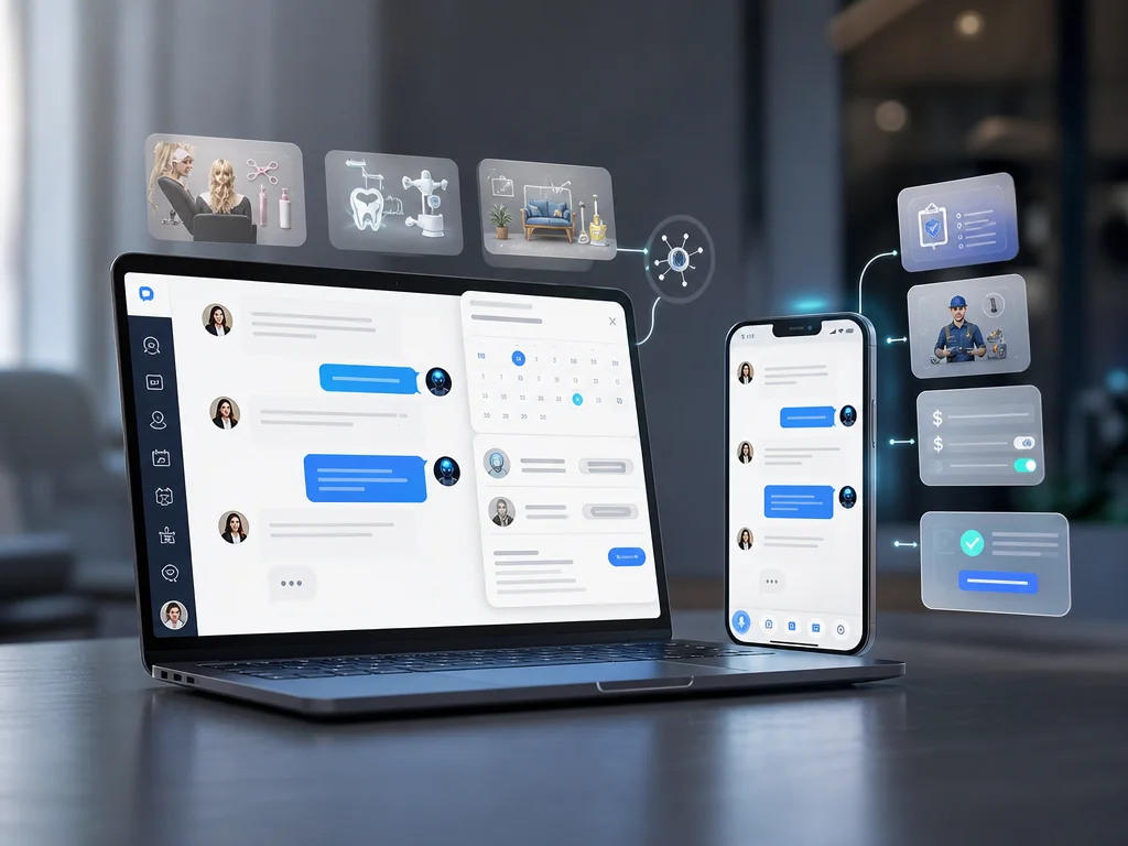 AI chatbot qualifying leads and generating automatic quotes on a service website