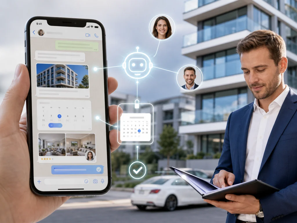 WhatsApp automation schedules real estate visits automatically with AI and calendar integration