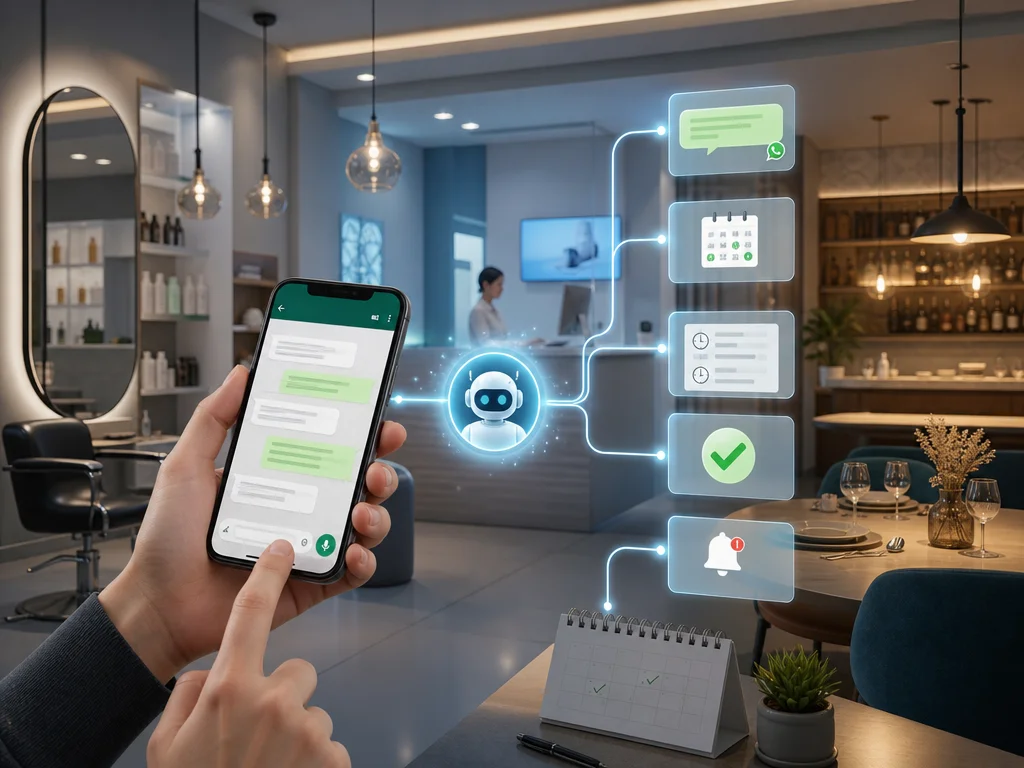AI WhatsApp workflow for scheduling and follow-up in service businesses